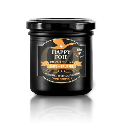 Happy Foie die bio-zertifizierte Alternative zu konventioneller Foie Gras Ente Gans oder Geflügel