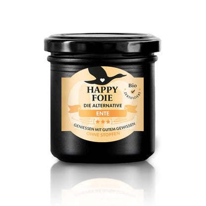 Happy Foie die bio-zertifizierte Alternative zu konventioneller Foie Gras Ente Gans oder Geflügel