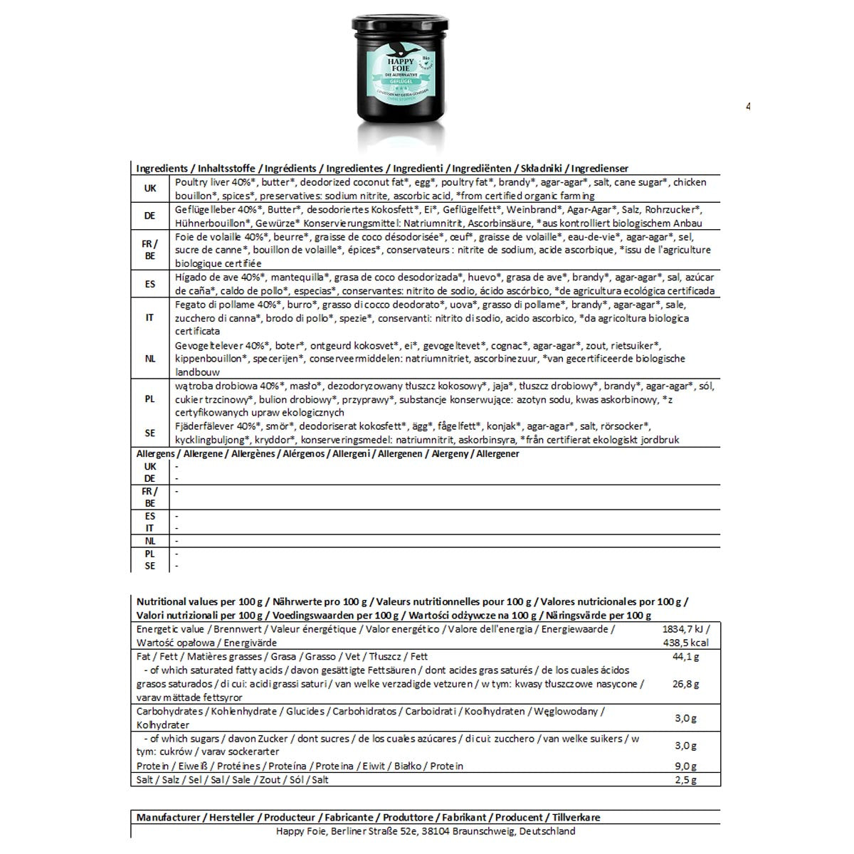Happy Foie die bio-zertifizierte Alternative zu konventioneller Foie Gras Ente Gans oder Geflügel