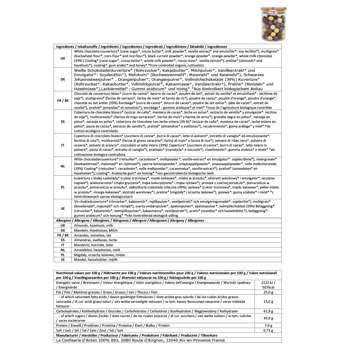 Knusprige Cerealien mit fruchtiger Schokolade: Die süße Versuchung von La Confiserie d'Antan