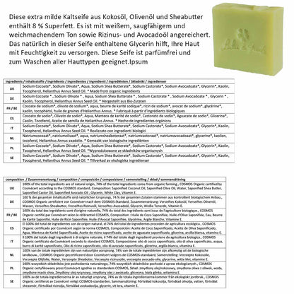 L&G rückfettende Seife Kaltverseifung verschiedene Duftnoten & Zusammensetzungen