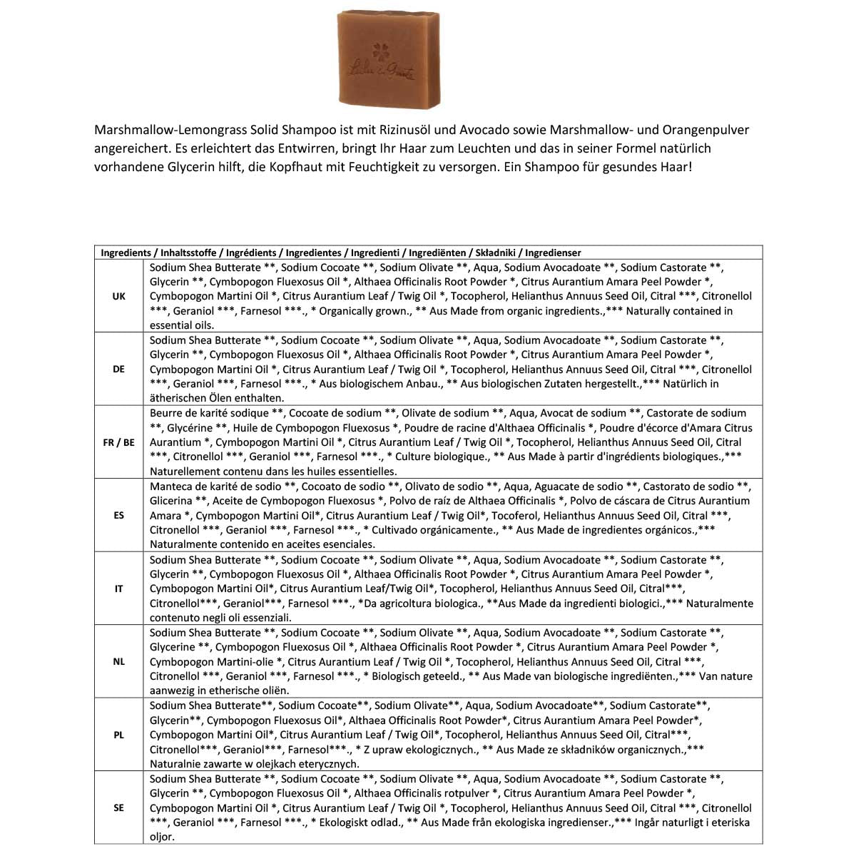 L&G rückfettende Seife Kaltverseifung verschiedene Duftnoten & Zusammensetzungen