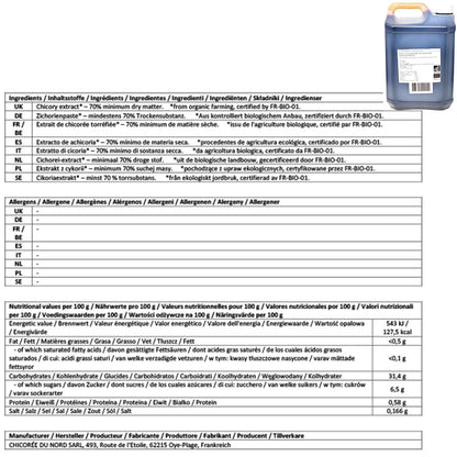 LUTUN BIO Pâte de Chicorée torréfiée - Bio-Zichorienpaste 5L für süßes & herzhaftes Kochen