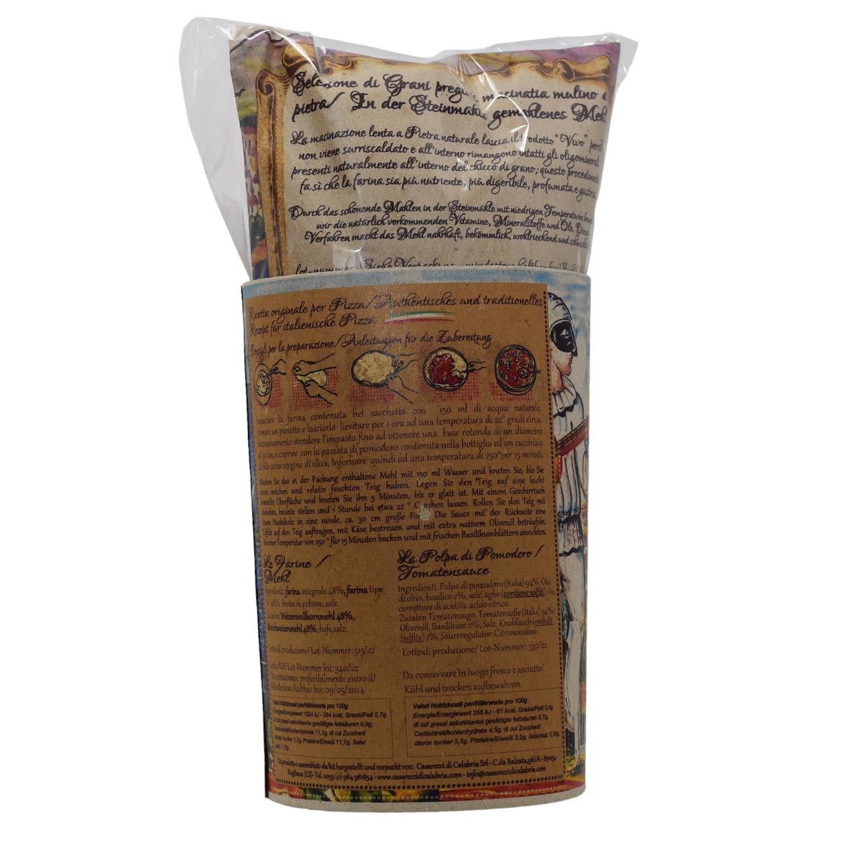 Casarecci di Calabria Pizza Kit "Pizza bella Italia" zum Selbstbacken 30cm Pizza