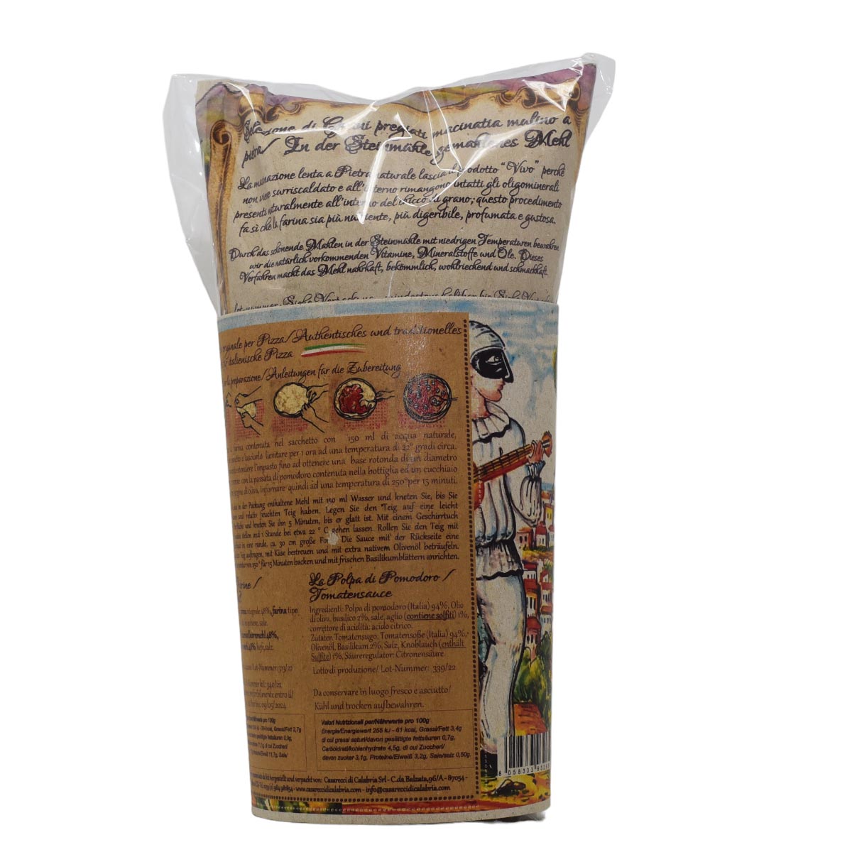 Casarecci di Calabria Pizza Kit "Pizza bella Italia" zum Selbstbacken 30cm Pizza