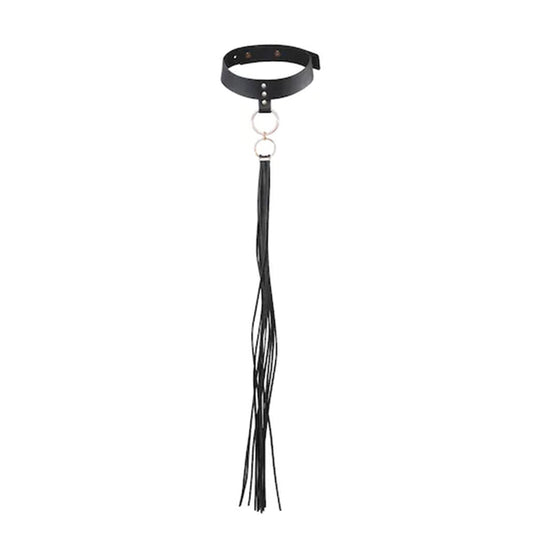 Bijoux Indiscrets Tassel Choker: Schwarz, 3-in-1, Spanisches Design