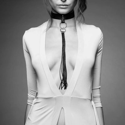 Bijoux Indiscrets Tassel Choker: Schwarz, 3-in-1, Spanisches Design