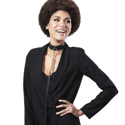 Bijoux Indiscrets Wide Choker Black: Luxuriöses Halsband und Leine aus Spanien