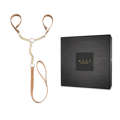 Bijoux Indiscrets T-Restraints Brown: Luxuriöse T-Fesseln aus Spanien