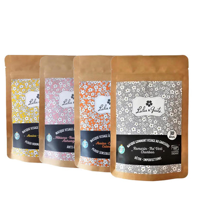 L&G Gesichtsmasken aus Frankreich: 10 Stk., verschiedene Tonerden aus Frankreich