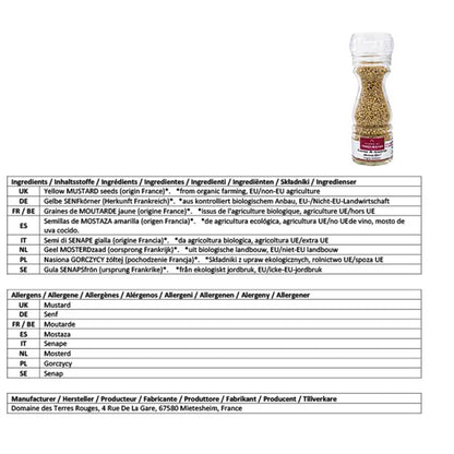 Domaine des Terres Rouges Bio-Gelbsenfkornmühle - Frischer elsässischer Senfhandwerks