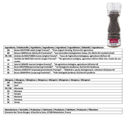Domaine des Terres Rouges Bio-Braunsenfkornmühle: Elsässischer Genuss in Ihrer Küche