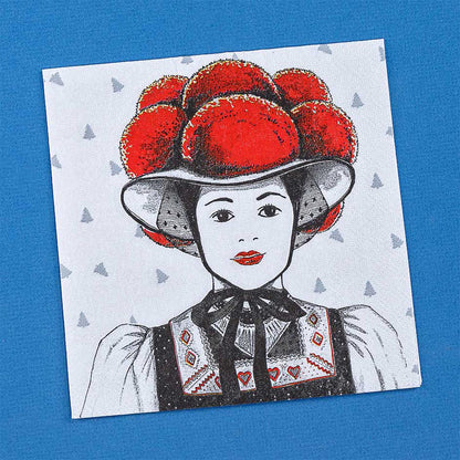 FeineHeimat Servietten mit Motiven aus dem Schwarzwald 20 Stck. 33 x 33 cm