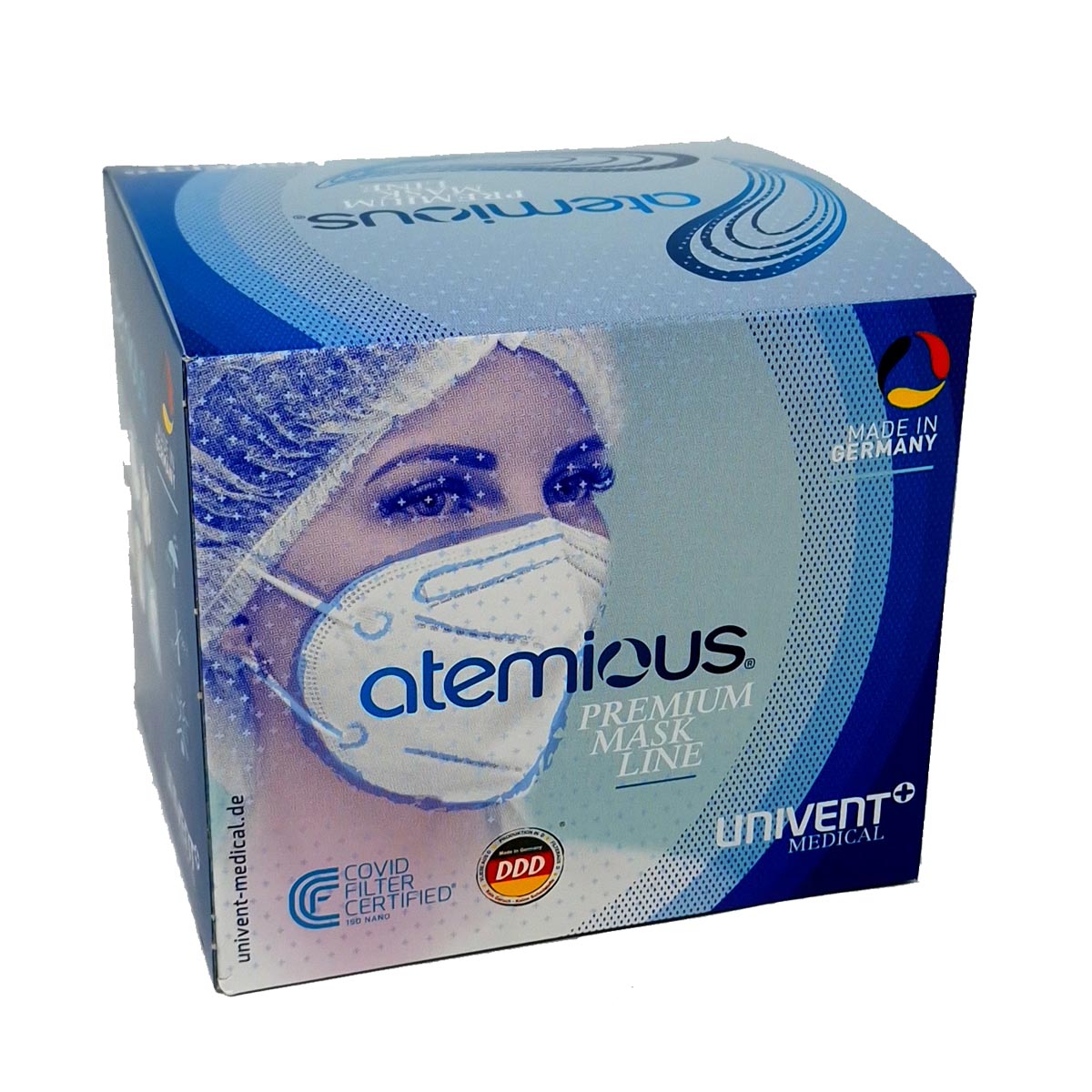 atemious MAX5 FFP2 Atemschutzmaske Made in Germany lose oder einzeln verpackt
