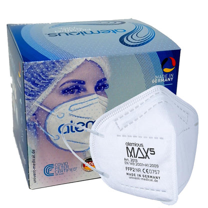 atemious MAX5 FFP2 Atemschutzmaske Made in Germany lose oder einzeln verpackt
