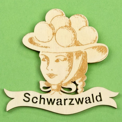 FeineHeimat Deko Laser Magnet Schwarzwald, mit Schriftzug Schwarzwald Magnethalterung