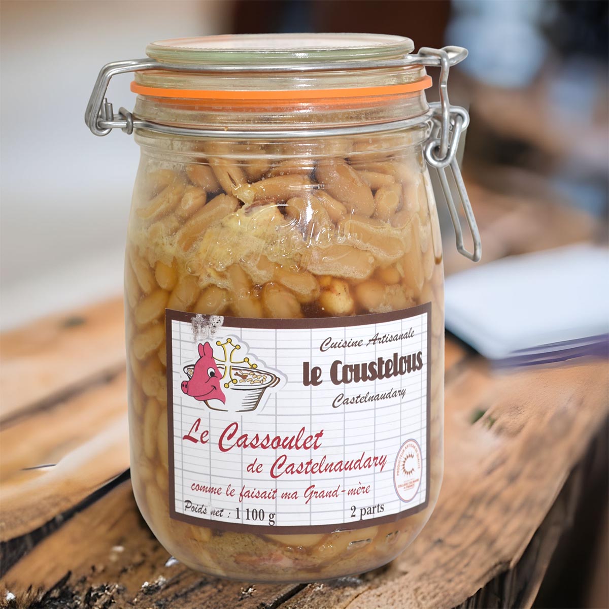 Le Coustelous  de Castelnaudary gekochte Lingots und Entenfleisch aus Frankreich