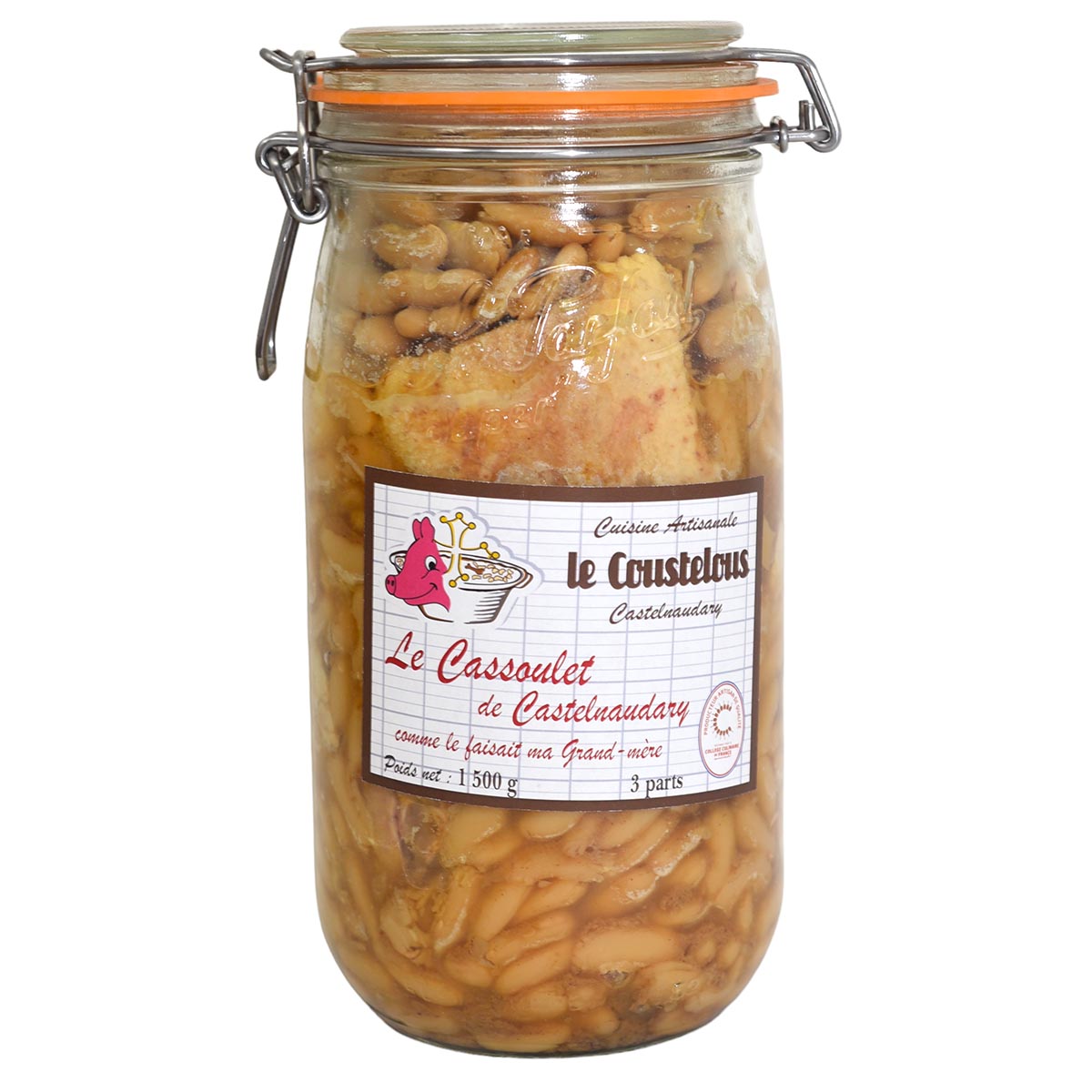 Le Coustelous  de Castelnaudary gekochte Lingots und Entenfleisch aus Frankreich