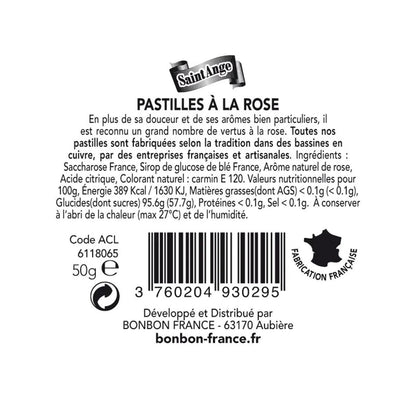 Saint-Ange Rosen-Pastillen – Handgefertigte Pastillen aus Frankreich, 50g