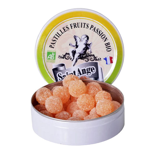 Saint-Ange Bio-Passionsfrucht-Pastillen–Handgefertigte Pastillen aus Frankreich, 50g