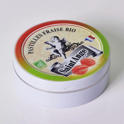 Saint-Ange Bio-Erdbeer-Pastillen – Handgefertigte Pastillen aus Frankreich, 50g
