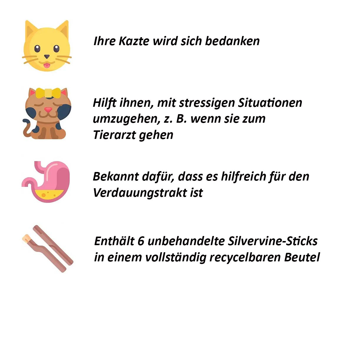 Woodcat Matatabi Dental Sticks für Katzen, der ultimative Stressbuster 6 St.