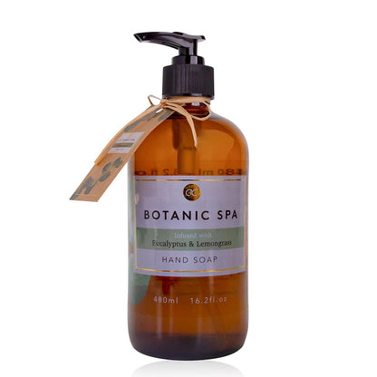 BOTANIC SPA Handseife im Pumpspender aus Glas mit Eukalyptusöl 480 ml