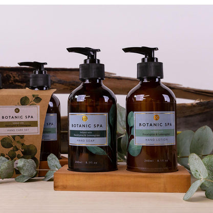 BOTANIC SPA Handpflege Set mit Flüssigseife und Handcreme im Glasspender 480 ml