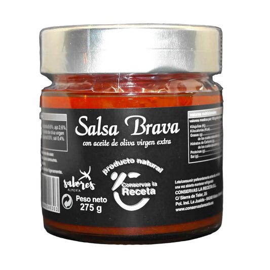 Conservas La Receta Salsa Brava: Authentische spanische Würzsauce, handgefertigt, 275g