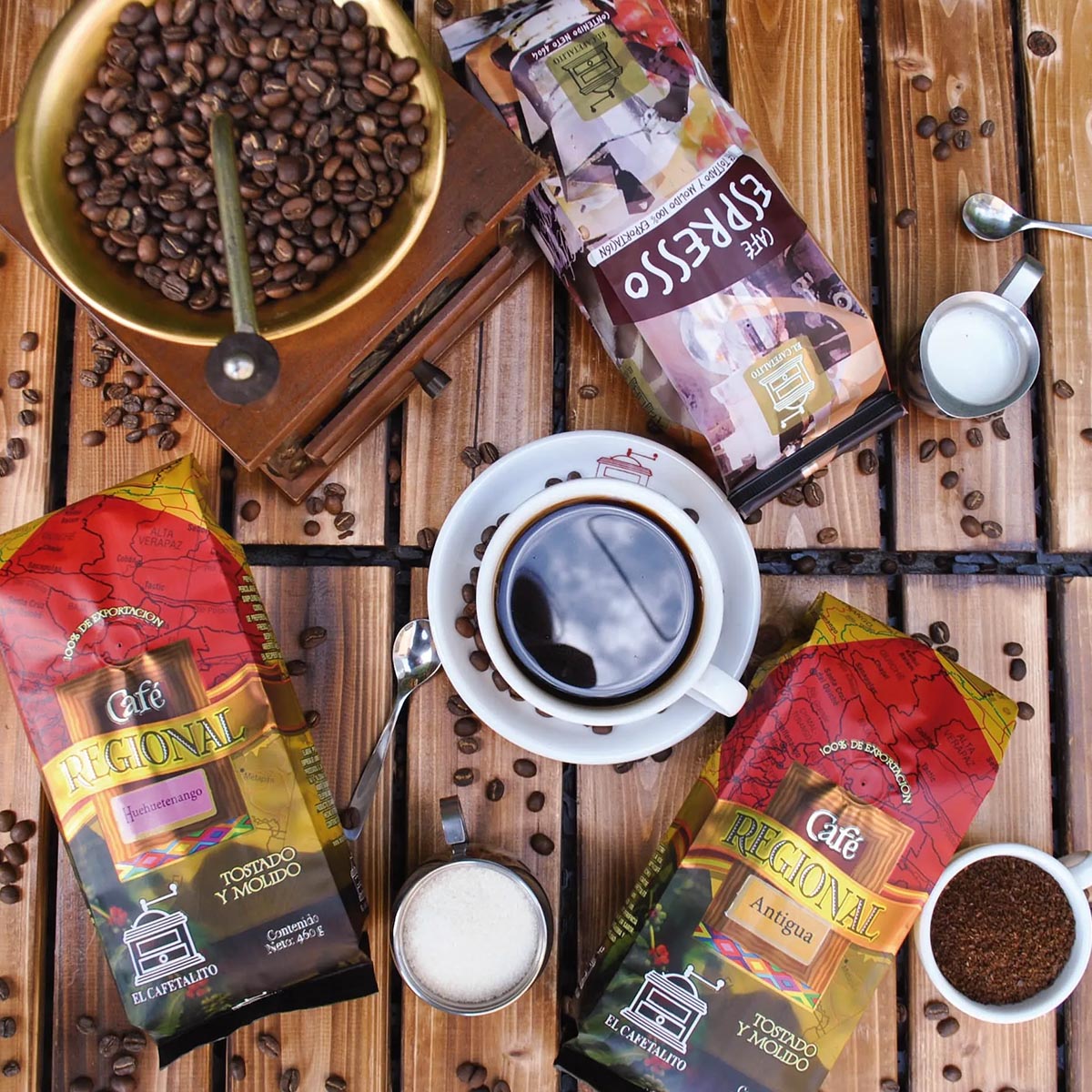 Café Regional Mokka Kaffee Bohnen - 460 Gramm - Arabica-Kaffee aus verschiedenen Regionen Guatemalas