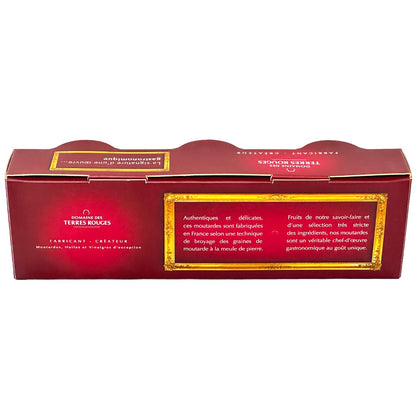Domaine des Terres Rouges Coffret Trio Fête des Pères: Dreierlei Senf Geschenkbox