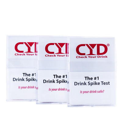 Schützen Sie sich mit CYD®: 10 Teststreifen für Ketamin & GHB in Getränken!