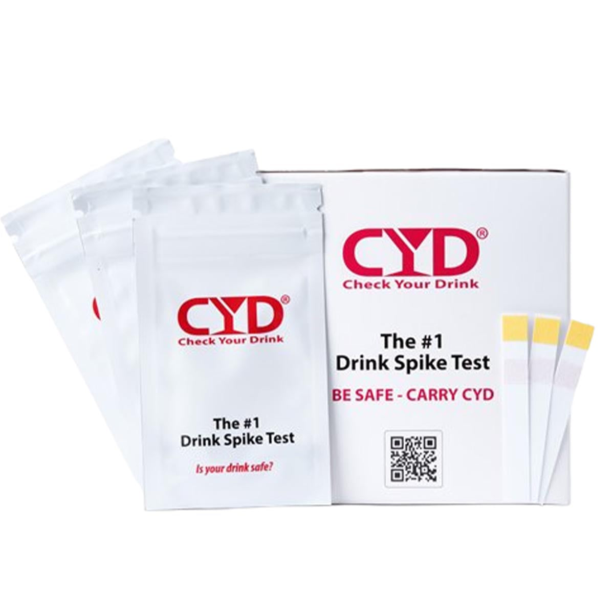 Schützen Sie sich mit CYD®: 250 Teststreifen für Ketamin & GHB in Getränken!