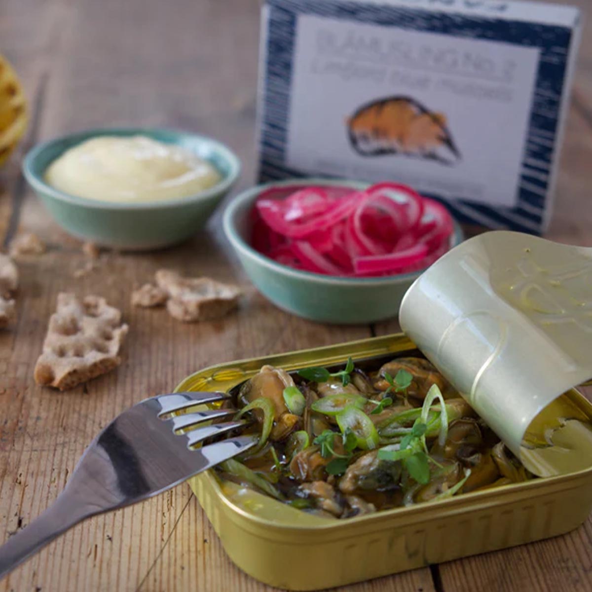 FANGST Blåmusling NO. 2 geräucherte Limfjord Miesmuscheln in kaltgepresstem Rapsöl, aus Dänemark