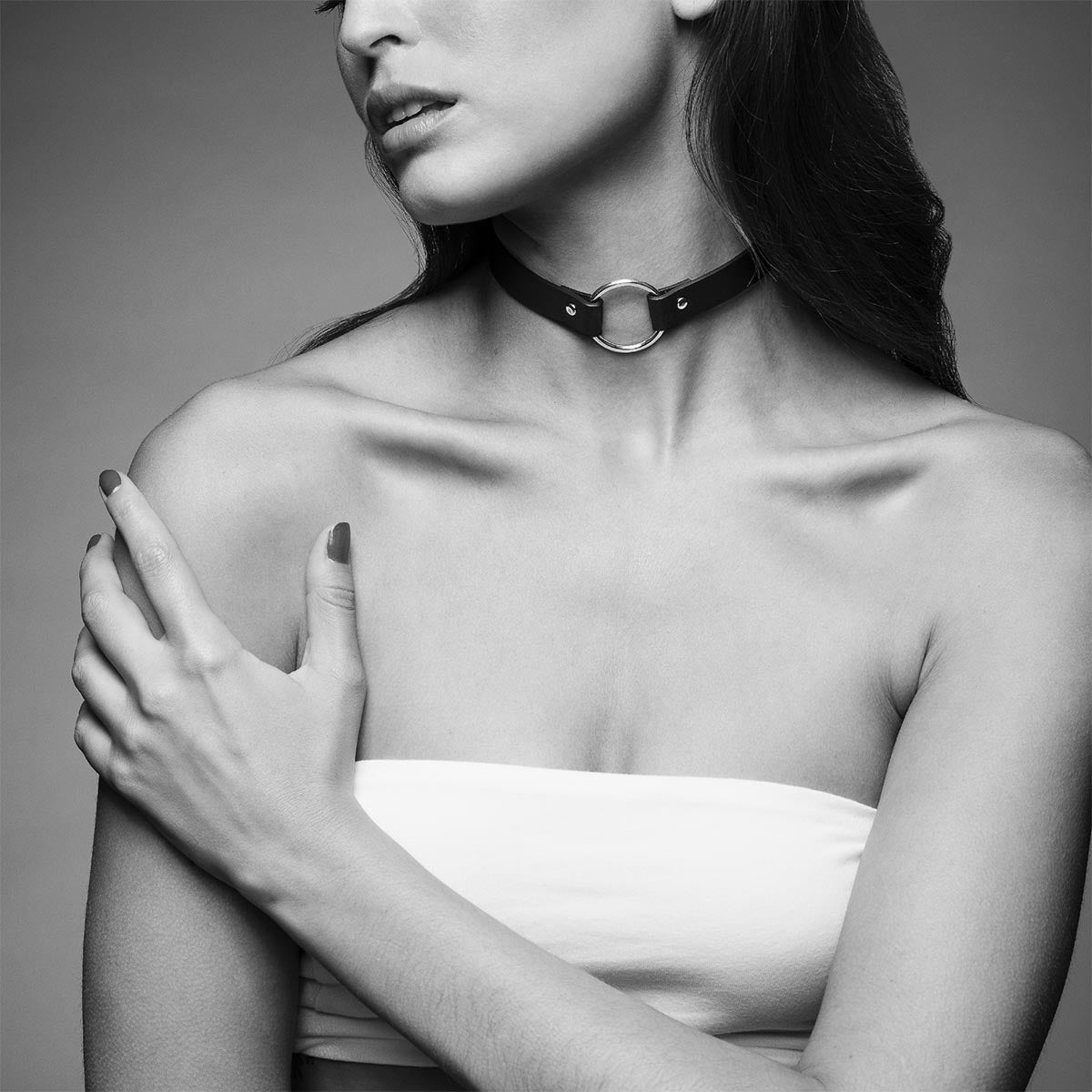 Bijoux Indiscrets MAZE - Single Choker Black: Veganes Halsband aus Spanien