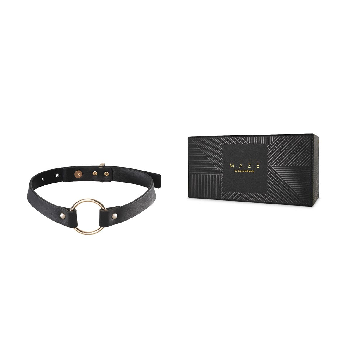 Bijoux Indiscrets MAZE - Single Choker Black: Veganes Halsband aus Spanien