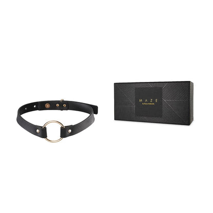 Bijoux Indiscrets MAZE - Single Choker Black: Veganes Halsband aus Spanien