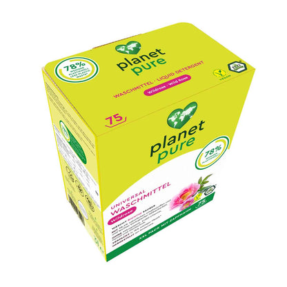 PLANET PURE Universal Waschmittel Wildrose 3 Liter  75WL 98,4% nat. Inhaltsstoffe