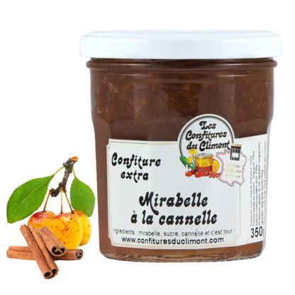 Les Confitures du Climont Mirabellen Konfitüre extra  mit Zimt handwerkl. hergestellt