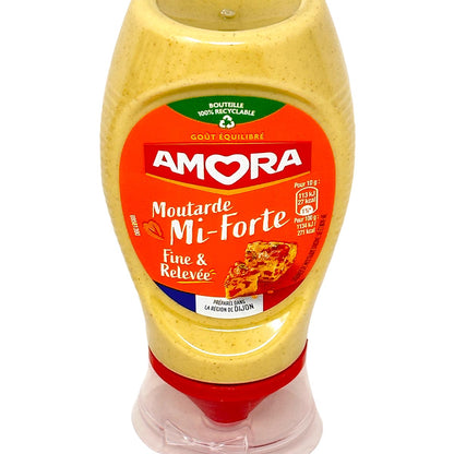 Amora Moutarde Mi-Forte Mittelscharfer Senf 260 g in der praktischen Dosierflasche