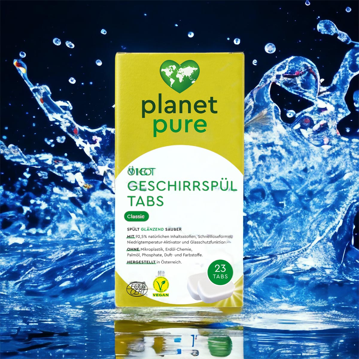 PLANET PURE ÖKO Geschirrspül Tabs Classic: Natürliche Reinigung, Vegan, Effektiv
