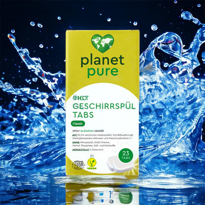 PLANET PURE ÖKO Geschirrspül Tabs Classic: Natürliche Reinigung, Vegan, Effektiv