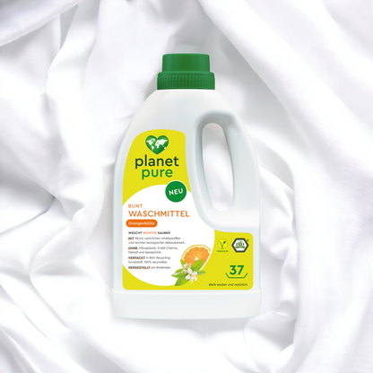 PLANET PURE Bunt Flüssig Waschmittel Orangenblüte: Natürlich, Vegan, Effektiv