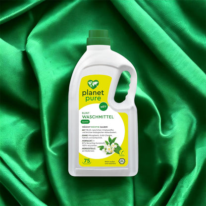 PLANET PURE Bunt Flüssig Waschmittel Jasmin 75 WL 98,4% natürlichen Inhaltsstoffe