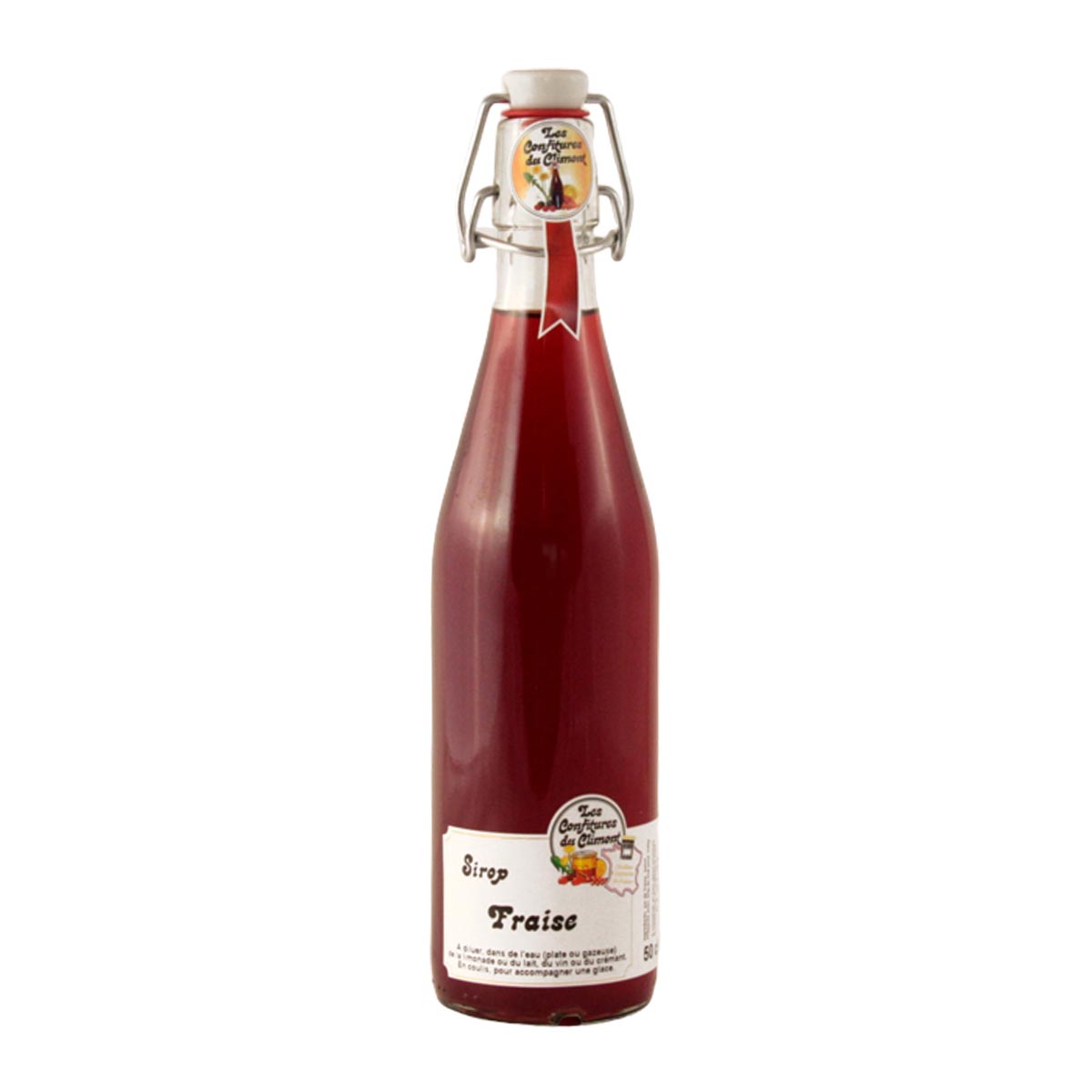 Les Confitures du Climont Erdbeer Sirup aus dem Elsass 0,5 Liter handgefertigt