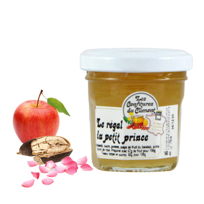 Les Confitures du Climont Le régal du Petit Prince Fruchtaufstrich mit Apfel Rose 50g