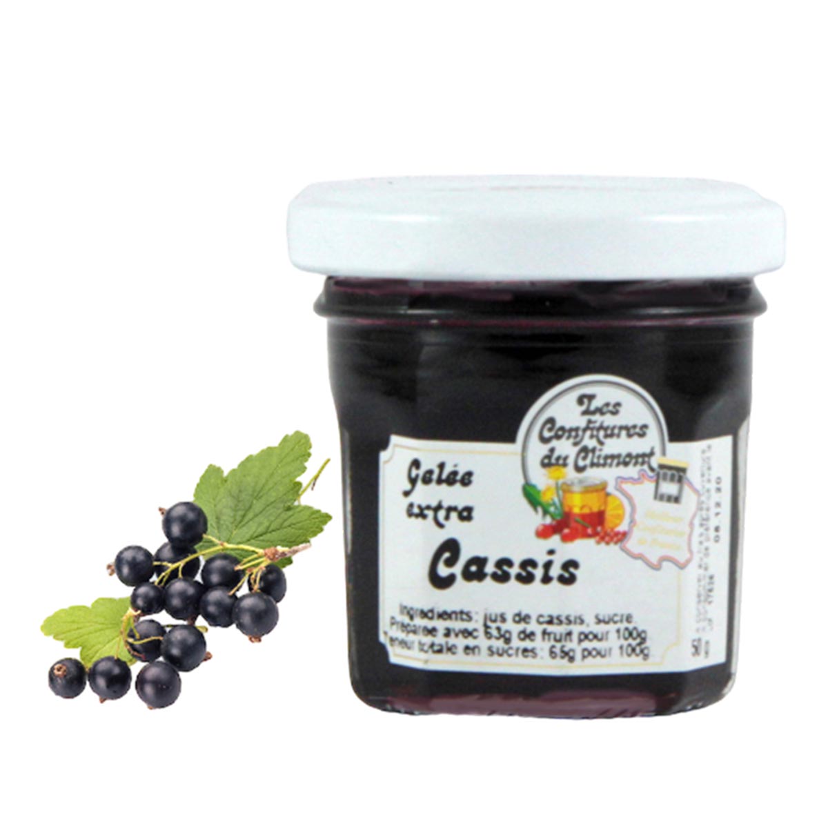 Les Confitures du Climont schwarze Johannisbeeren Gelee extra 50g