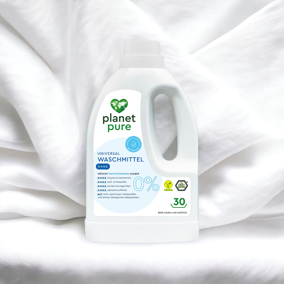 PLANET PURE Universal Waschmittel 30 WI 100 % natürlichen Inhaltsstoffe hautschonend