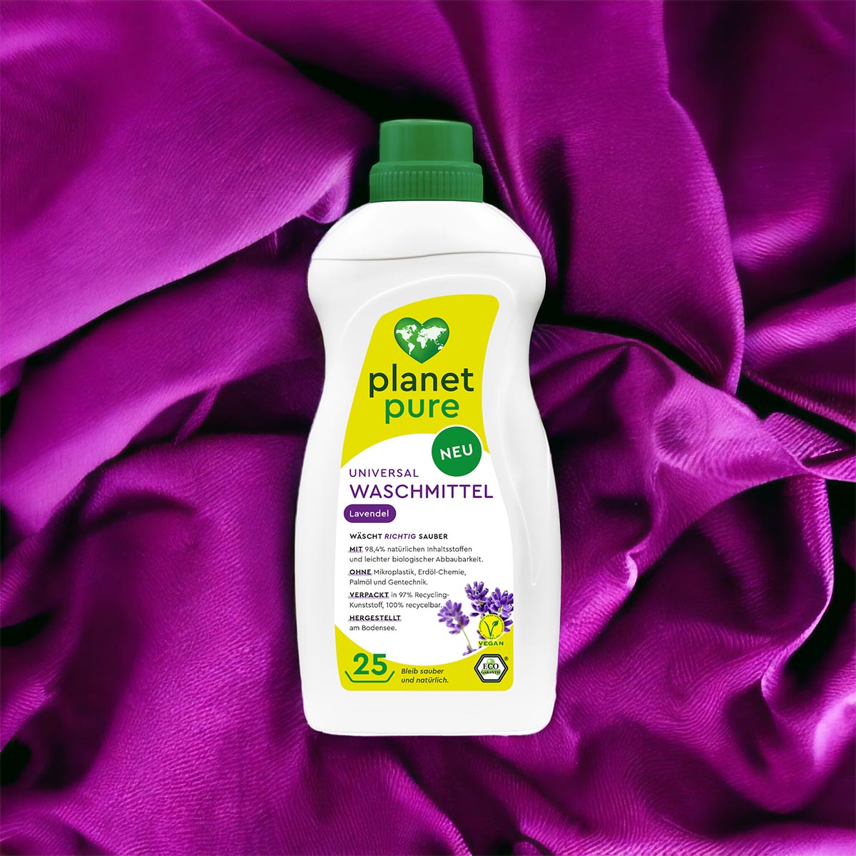 PLANET PURE Universal Waschmittel Lavendel: Natürlich, Vegan, Effektiv