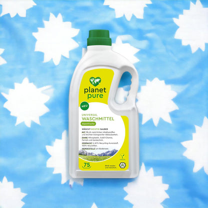 PLANET PURE Universal Waschmittel 75WL, Alpenfrische, 98,4% natürliche Inhaltsstoffe